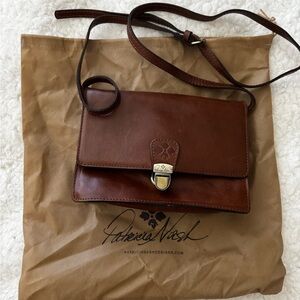 Patricia Nash Rich Brown Leather Shoulder Bag